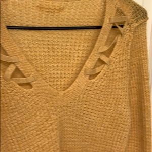 Gold cutout sweater
